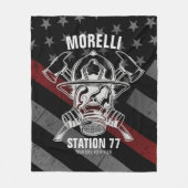 名前をカスタムする消防署 フリースブランケット (正面)
