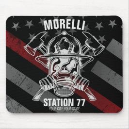 名前をカスタムする消防署 マウスパッド
