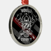 名前をカスタムする消防署 メタルオーナメント (右)