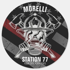 名前をカスタムする消防署 ラウンドシール