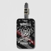 名前をカスタムする消防署 ラゲッジタグ (正面縦)