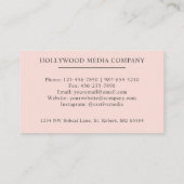 名前をカスタムする淡い色のピーチピンクホワイトブラックモノグラム 名刺 (裏面)