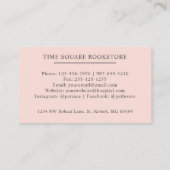 名前をカスタムする淡い色のピーチピンクホワイトブラックモノグラム 名刺 (裏面)