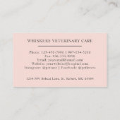 名前をカスタムする淡い色のピーチピンクホワイトブラックモノグラム 名刺 (裏面)