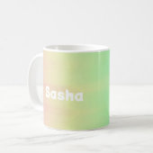 名前をカスタムする混色グラデーション コーヒーマグカップ (正面左)