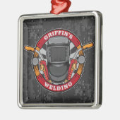 名前をカスタムする溶接機金属加工機溶接店 メタルオーナメント (左)