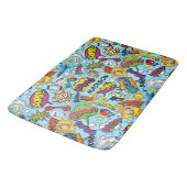 名前をカスタムする漫画パターン バスマット (アングル)