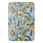 名前をカスタムする漫画パターン バスマット (正面縦)