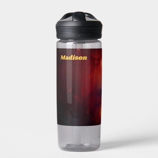 名前をカスタムする火照りバスケットボール ウォーターボトル (正面)