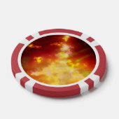 名前をカスタムする炎 ポーカーチップ (シングル)