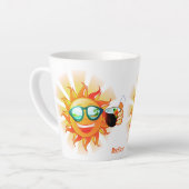 名前をカスタムする熱帯太陽 カフェラテマグ (左アングル)