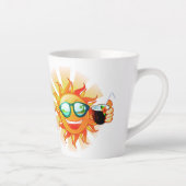 名前をカスタムする熱帯太陽 カフェラテマグ (右)