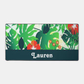 名前をカスタムする熱帯模様 デスクマット (正面)