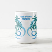 名前をカスタムする熱帯諸島 コーヒーマグカップ (中央)