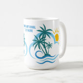 名前をカスタムする熱帯諸島 コーヒーマグカップ (正面右)