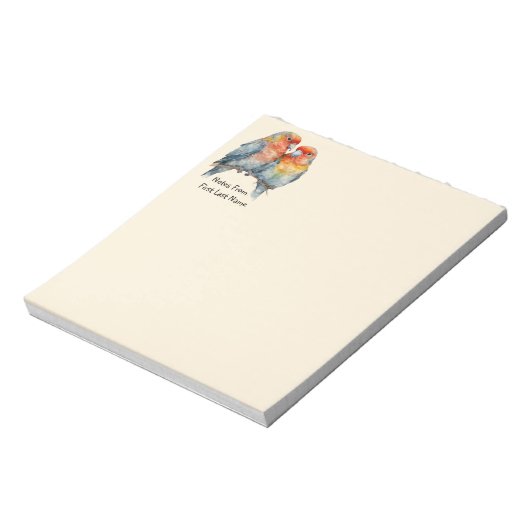 名前をカスタムする熱帯鳥獣自然芸術 ノートパッド (回転)