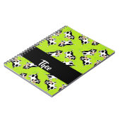 名前をカスタムする牛オン緑 ノートブック (左側)