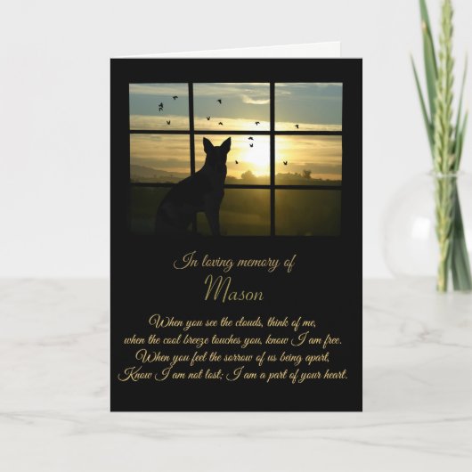 名前をカスタムする犬の同情カード カード (正面)