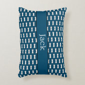 名前をカスタムする犬の骨パターン アクセントクッション (正面(垂直))