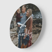 名前をカスタムする独身のフォトウォールクロック ラージ壁時計 (傾斜)