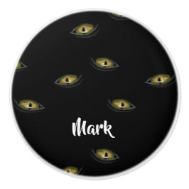 名前をカスタムする猫の目を黒に セラミックノブ