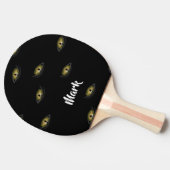 名前をカスタムする猫の目を黒に 卓球ラケット (横)