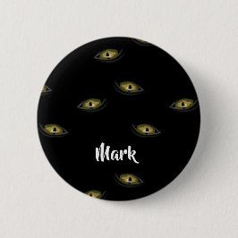 名前をカスタムする猫の目を黒に 缶バッジ