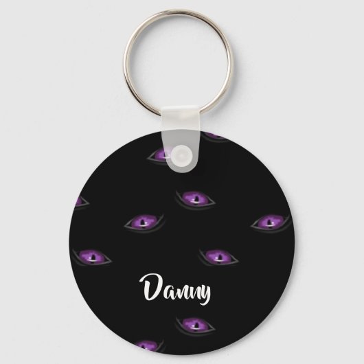 名前をカスタムする猫 キーホルダー (正面)