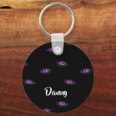 名前をカスタムする猫 キーホルダー (正面)