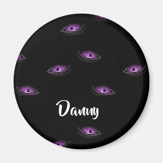 名前をカスタムする猫 マグネット (正面)