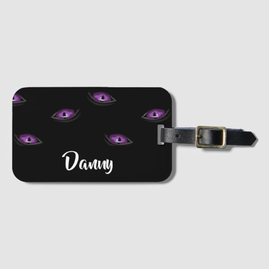 名前をカスタムする猫 ラゲッジタグ (正面横)