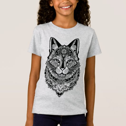 名前をカスタムする猫 Tシャツ (正面)