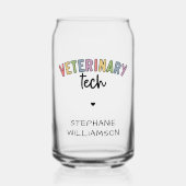名前をカスタムする獣医学 |獣医 ガラス缶 (正面)