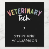 名前をカスタムする獣医学 |獣医 ワインラベル (シングルラベル)