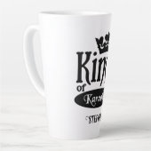 名前をカスタムする王カラオケ カフェラテマグ (左アングル)
