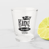 名前をカスタムする王カラオケ ショットグラス (正面)