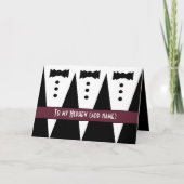 名前をカスタムする甥ページ男の子ありがとう サンキューカード (正面)