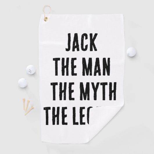 名前をカスタムする男の神話の伝説 ゴルフタオル (インサイチュ)