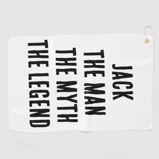 名前をカスタムする男の神話の伝説 ゴルフタオル (横)