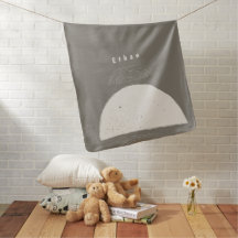 名前をカスタムする男女兼用ミニマルベビーブランケット