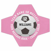 名前をカスタムする番号チーム名ピンク サッカーボール (フラット)