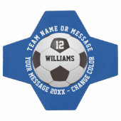 名前をカスタムする番号チーム名 サッカーボール (フラット)