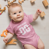 名前をカスタムする番号ベビーサッカージャージーボディスーツ ベビーボディスーツ