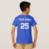 名前をカスタムする番号（背面） WhiteフォントTシャツ Tシャツ (裏面フル)