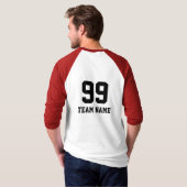 名前をカスタムする番号 Tシャツ (裏面フル)