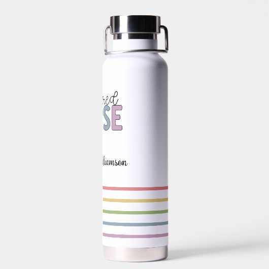 名前をカスタムする登録ナースRNナース卒業 ウォーターボトル (背面)