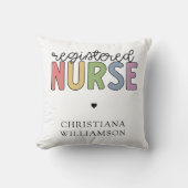 名前をカスタムする登録ナースRNナース卒業 クッション (正面)