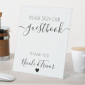 名前をカスタムする白書記署名ゲストブック 台座サイン (インサイチュ)