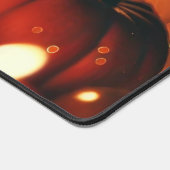 名前をカスタムする白熱［赤熱］光を放つカボチャ秋季《写真》ぼけ味効果 デスクマット (コーナー)