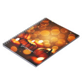 名前をカスタムする白熱［赤熱］光を放つカボチャ秋季《写真》ぼけ味効果 ノートブック (左側)